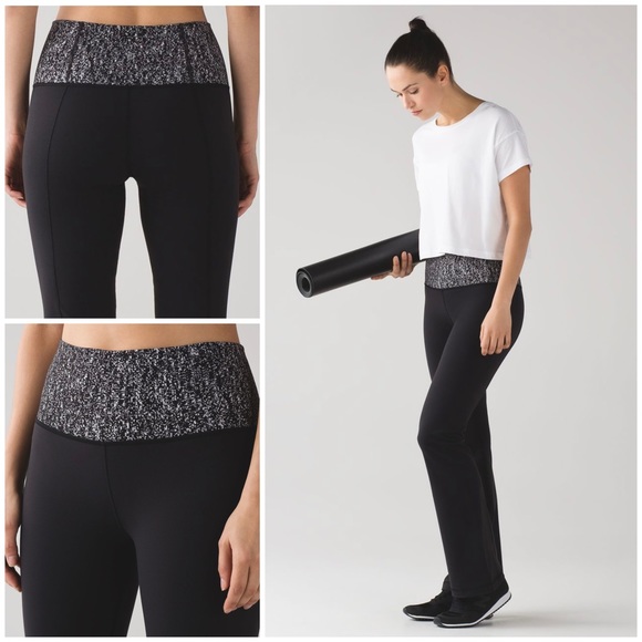 Lululemon Groove Pant III Sz 10/32” In Black / Luon Suited Jacquard Black White - Picture 2 of 6